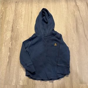 Blue waffle knit hoodie from the Gap